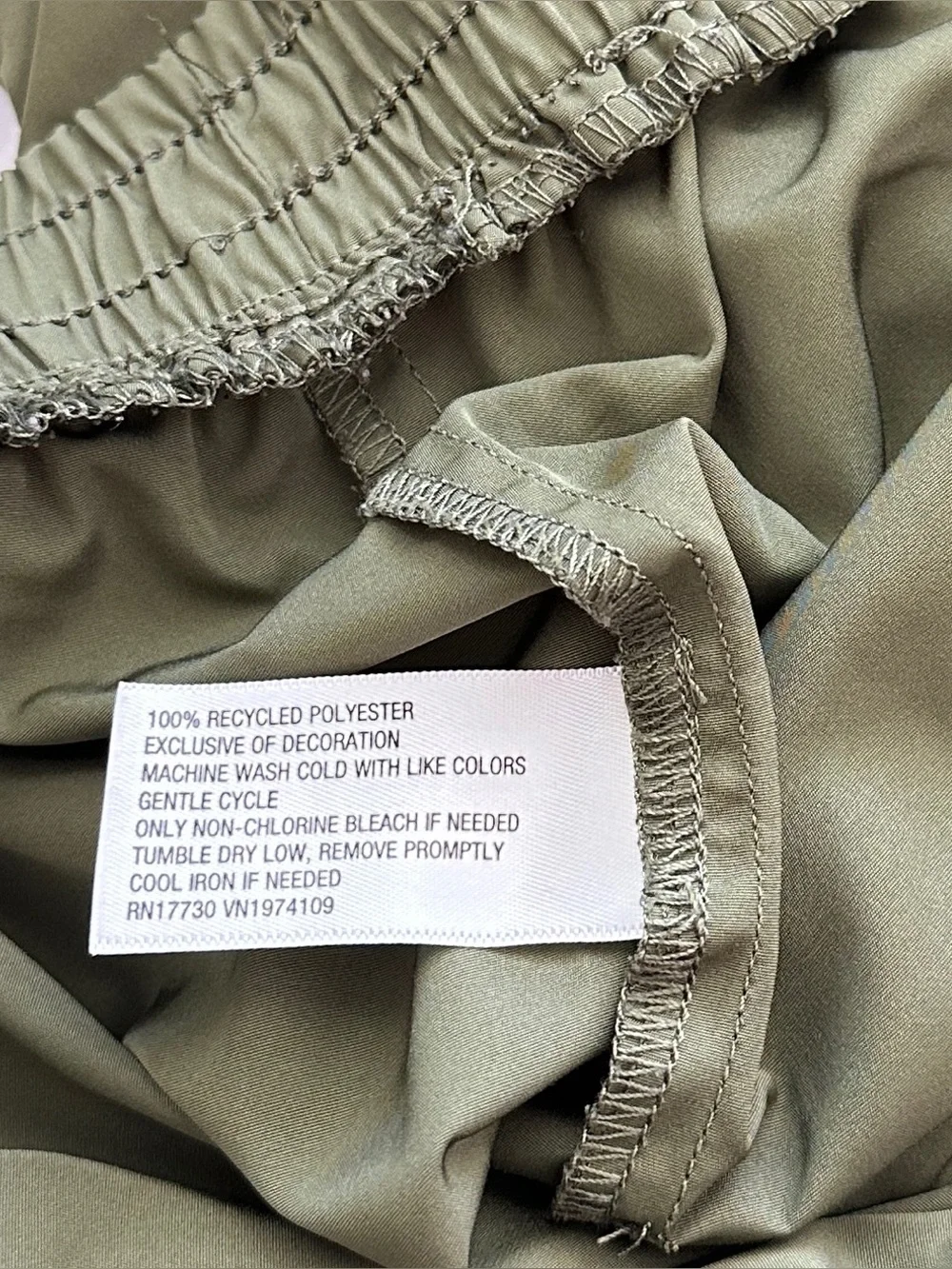 Wild Fable Army Green Drawcord Midi Skirt Size L